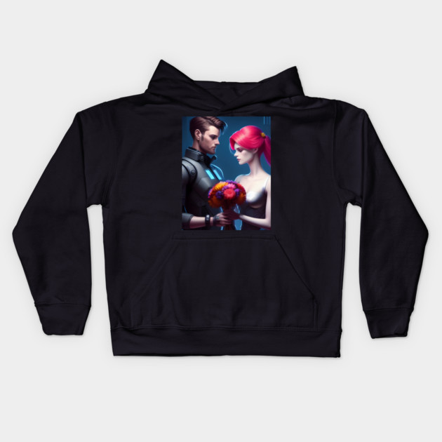anime boyfriend girlfriend Kids Hoodie by animegirlnft