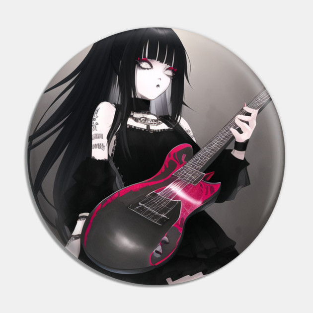 rock girl guitar lover Pin by animegirlnft