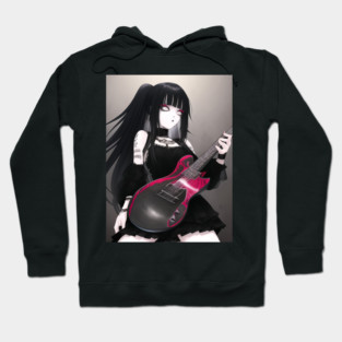 rock girl guitar lover Hoodie