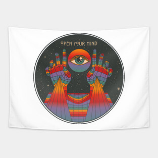 Open your Mind, Psychedelic Art Tapestry