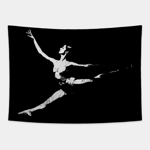 Grand Jete Ballet Leap Dancer Ballerina Art Image Tapestry