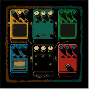 Guitar FX Pedal Board Posters and Art