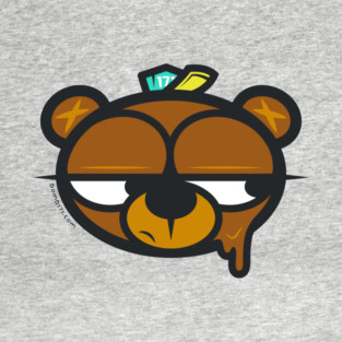 Chocolate Bear Head Drip T-Shirt