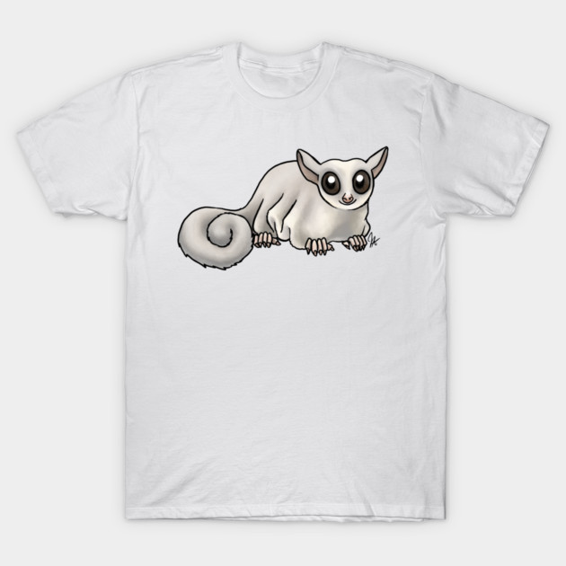 Mammal - Sugar Glider - Leucistic T-Shirt by Jen's Dogs Custom Gifts and Designs