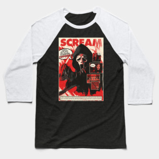 Horror Movie Comic Cover Baseball T-Shirt