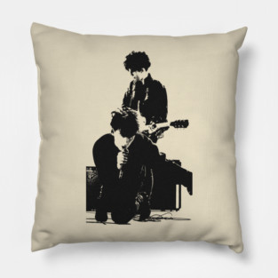 The Jesus And Mary Chain - Vintage Pencil Drawing Style Pillow