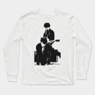 The Jesus And Mary Chain - Vintage Pencil Drawing Style Long Sleeve T-Shirt