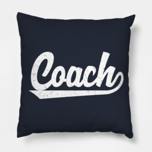 Classic Coach T-Shirts | Vintage Athletic Inspired Sports Coach Trainer Shirts Pillow