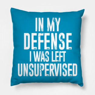 In my defense, I was left unsupervised Pillow