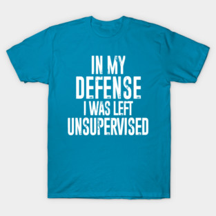 In my defense, I was left unsupervised T-Shirt