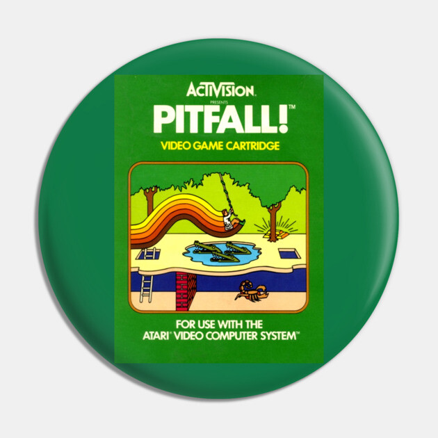 Classic 8-Bit Video Game Box Art - Pitfall! Pin by Starbase79