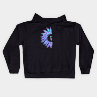 Semicolon Sunflower hand drawn Kids Hoodie