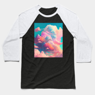 Pastel Clouds Baseball T-Shirt