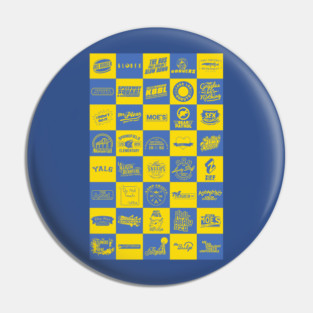 Simpsons Typography Pin