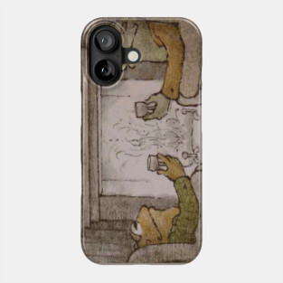 Frog and Toad drinking together Phone Case