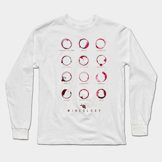 Red Wine Stains Long Sleeve T-Shirt by Dennson Creative