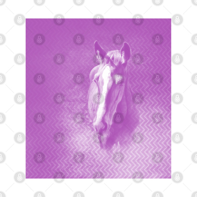 Horse emerging from the purple mist by hereswendy