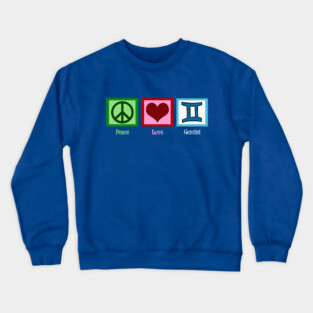 Peace Love Gemini Crewneck Sweatshirt