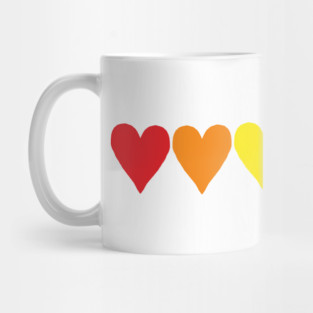 Six Pride Hearts Mug