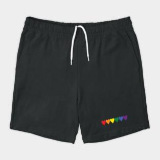 Small Rainbow Colored Hearts Shorts