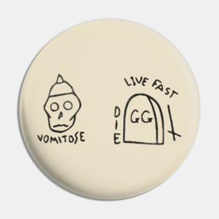 GG Allin Chest Tattoos Pin