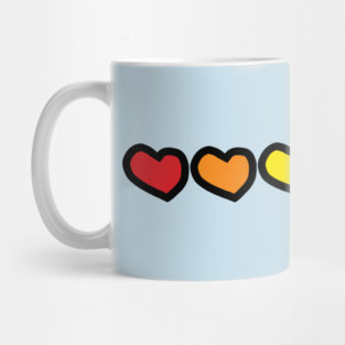 Small Chunky Pride Hearts Mug