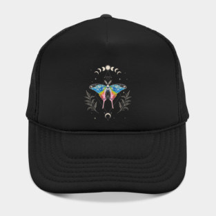 Queer Luna Moth Celestial Cottagecore LGBT Pride Flag Hat