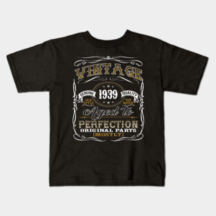 Vintage 1939 Shirt 80th Birthday Gift Eightieth Bday T Shirt Kids T-Shirt