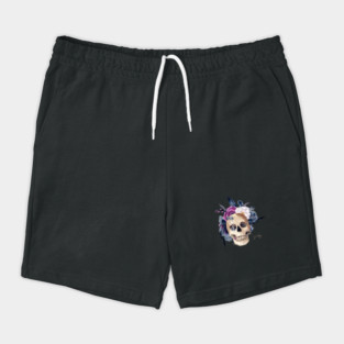 Beige Creative Skull Halloween Shorts
