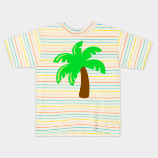 Palm Tree Emoticon Kids T-Shirt