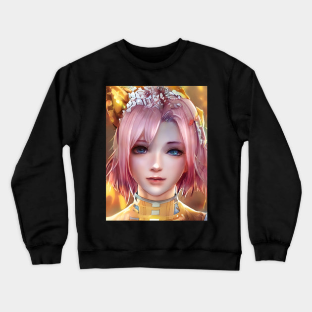 manga girl anime style Crewneck Sweatshirt by animegirlnft