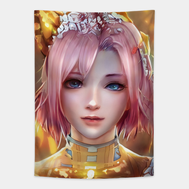 manga girl anime style Tapestry by animegirlnft