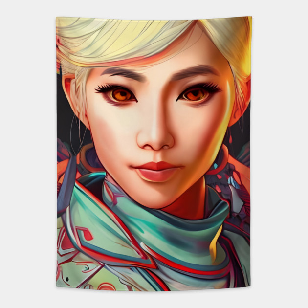 animation  girl kawaii Tapestry by animegirlnft