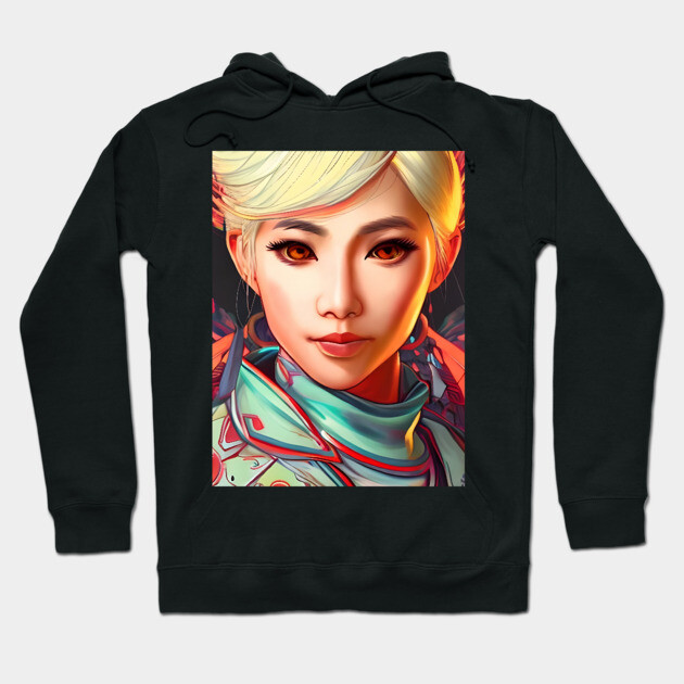 animation  girl kawaii Hoodie by animegirlnft