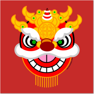Happy Chinese New Year! The Lion Head Posters and Art