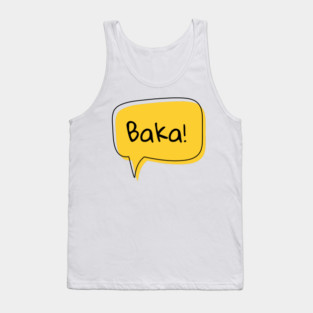 Anime Baka Text Cloud Tank Top