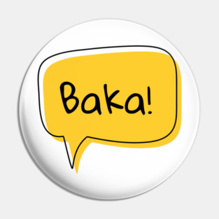 Anime Baka Text Cloud Pin
