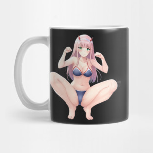 Zero Two From Darling In The Franxx, Swimsuit, Paw Pose, Ecchi Mug