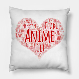 I Love Anime Pillow