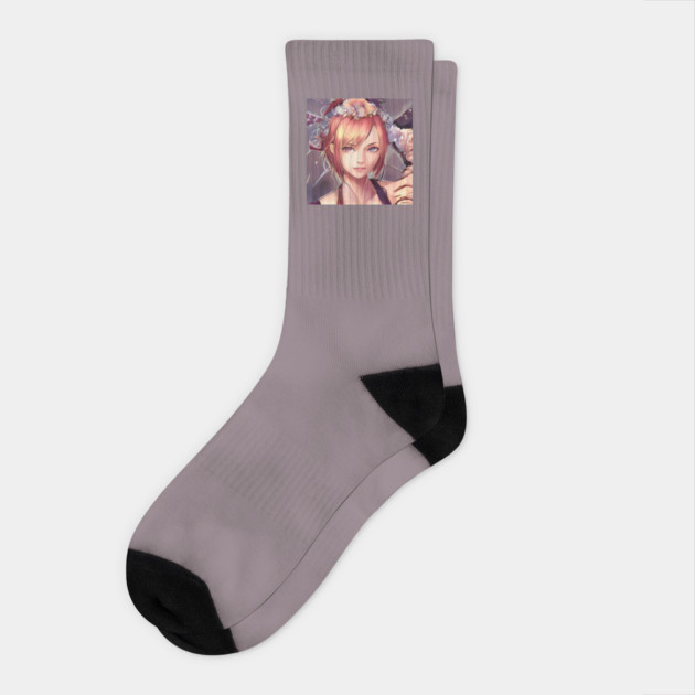 anime girl japan manga character Socks by animegirlnft
