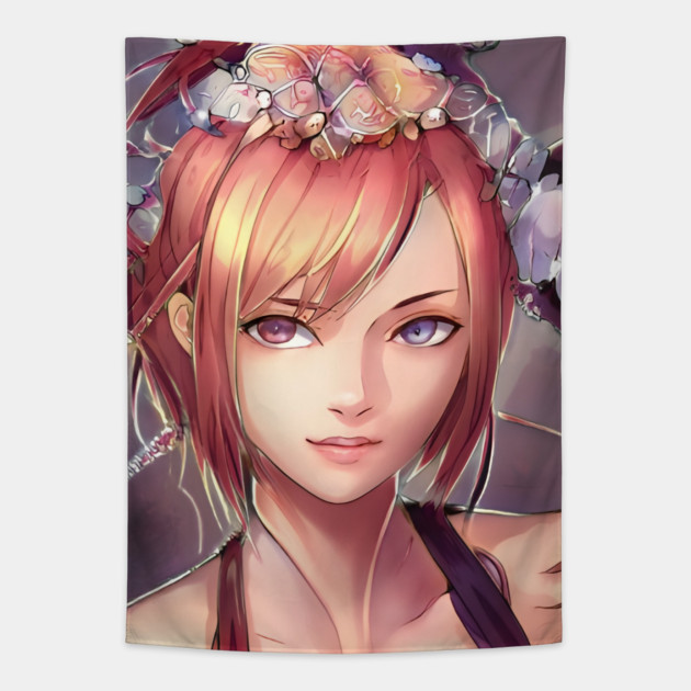 anime girl japan manga character Tapestry by animegirlnft