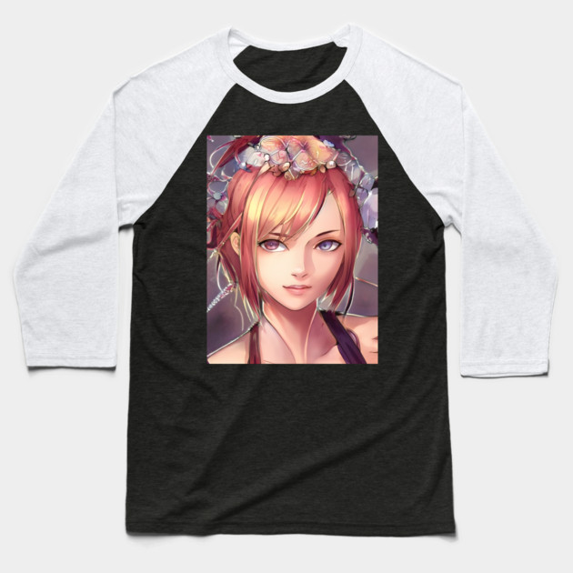 anime girl japan manga character Baseball T-Shirt by animegirlnft