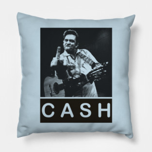 Cool Johnny Cash - Pencil Drawing Style Pillow