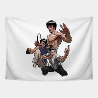 Kung Fu Trio Tapestry