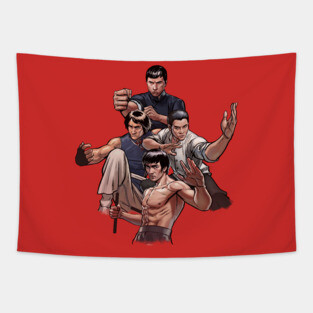 Kung Fu Quad Tapestry