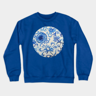 Blue China Eyeball Crewneck Sweatshirt