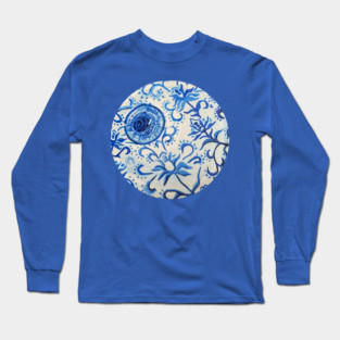 Blue China Eyeball Long Sleeve T-Shirt