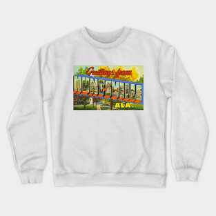 Greetings from Huntsville, Alabama - Vintage Large Letter Postcard Crewneck Sweatshirt