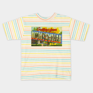 Greetings from Huntsville, Alabama - Vintage Large Letter Postcard Kids T-Shirt