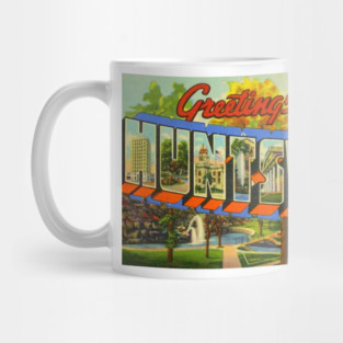 Greetings from Huntsville, Alabama - Vintage Large Letter Postcard Mug